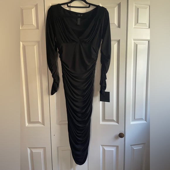 Norma Kamali Tara Dress Black NWT - Picture 2 of 5